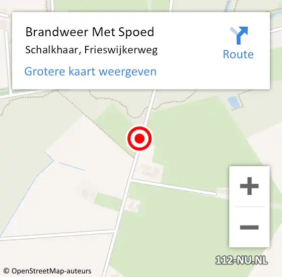 Locatie op kaart van de 112 melding: Brandweer Met Spoed Naar Schalkhaar, Frieswijkerweg op 11 juni 2019 08:40