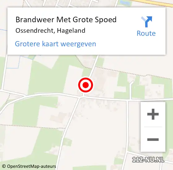 Locatie op kaart van de 112 melding: Brandweer Met Grote Spoed Naar Ossendrecht, Hageland op 12 juni 2019 06:15