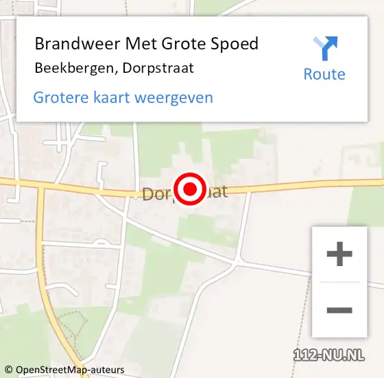 Locatie op kaart van de 112 melding: Brandweer Met Grote Spoed Naar Beekbergen, Dorpstraat op 12 juni 2019 11:36