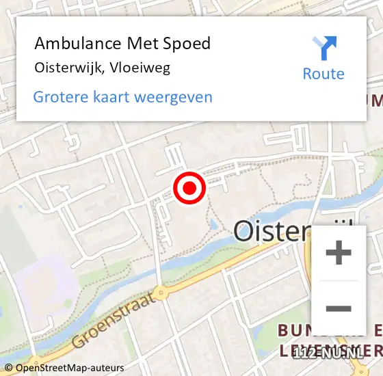 Locatie op kaart van de 112 melding: Ambulance Met Spoed Naar Oisterwijk, Vloeiweg op 12 juni 2019 11:40