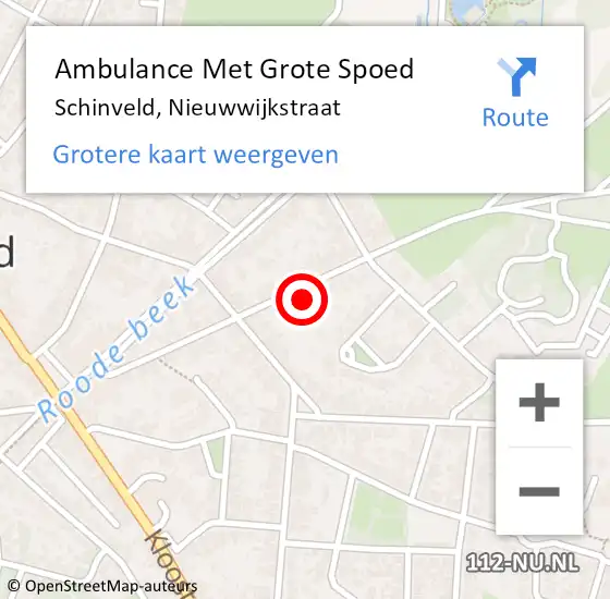 Locatie op kaart van de 112 melding: Ambulance Met Grote Spoed Naar Schinveld, Nieuwwijkstraat op 4 april 2014 08:18