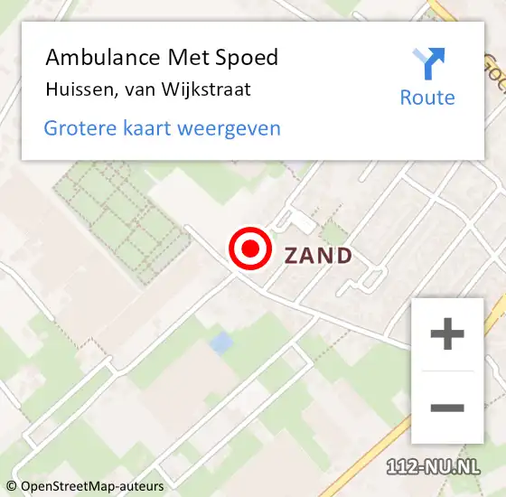 Locatie op kaart van de 112 melding: Ambulance Met Spoed Naar Huissen, van Wijkstraat op 13 juni 2019 12:35