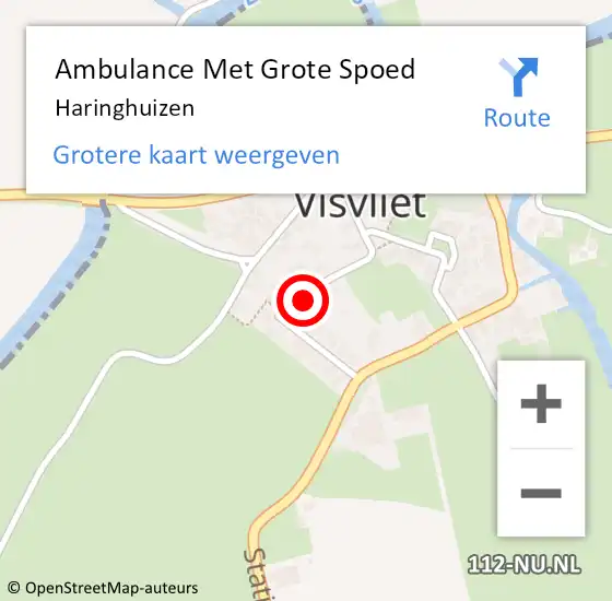 Locatie op kaart van de 112 melding: Ambulance Met Grote Spoed Naar Haringhuizen op 14 juni 2019 00:06