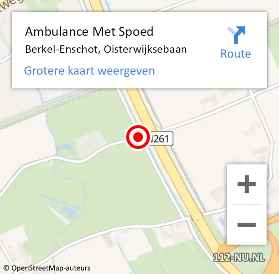 Locatie op kaart van de 112 melding: Ambulance Met Spoed Naar Berkel-Enschot, Oisterwijksebaan op 14 juni 2019 07:47