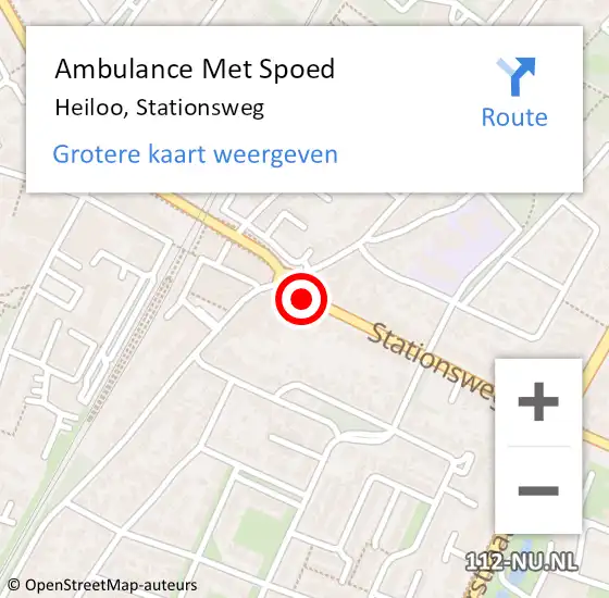Locatie op kaart van de 112 melding: Ambulance Met Spoed Naar Heiloo, Stationsweg op 15 juni 2019 00:09