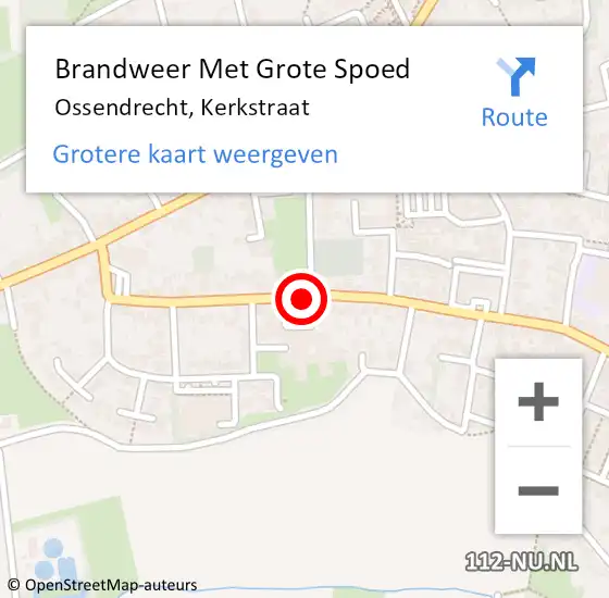 Locatie op kaart van de 112 melding: Brandweer Met Grote Spoed Naar Ossendrecht, Kerkstraat op 15 juni 2019 10:08