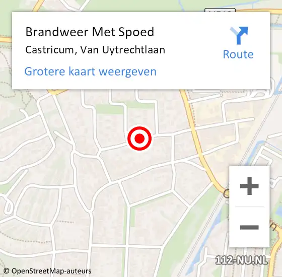Locatie op kaart van de 112 melding: Brandweer Met Spoed Naar Castricum, Van Uytrechtlaan op 15 juni 2019 10:31