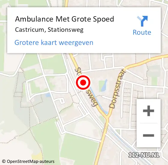 Locatie op kaart van de 112 melding: Ambulance Met Grote Spoed Naar Castricum, Stationsweg op 15 juni 2019 14:33