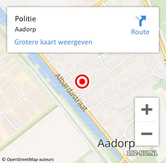Locatie op kaart van de 112 melding: Politie Aadorp op 15 juni 2019 20:18