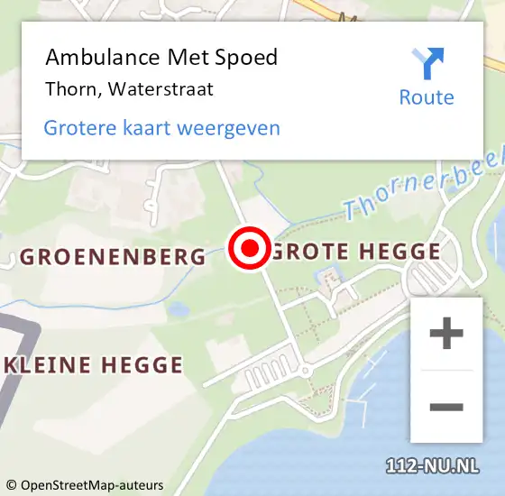 Locatie op kaart van de 112 melding: Ambulance Met Spoed Naar Thorn, Waterstraat op 16 juni 2019 02:01
