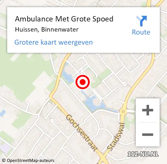 Locatie op kaart van de 112 melding: Ambulance Met Grote Spoed Naar Huissen, Binnenwater op 16 juni 2019 17:22