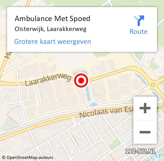 Locatie op kaart van de 112 melding: Ambulance Met Spoed Naar Oisterwijk, Laarakkerweg op 17 juni 2019 16:46