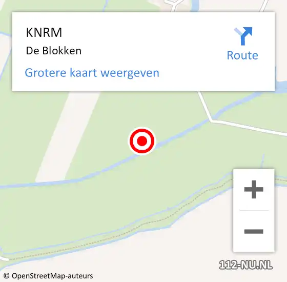 Locatie op kaart van de 112 melding: KNRM De Blokken op 17 juni 2019 17:44