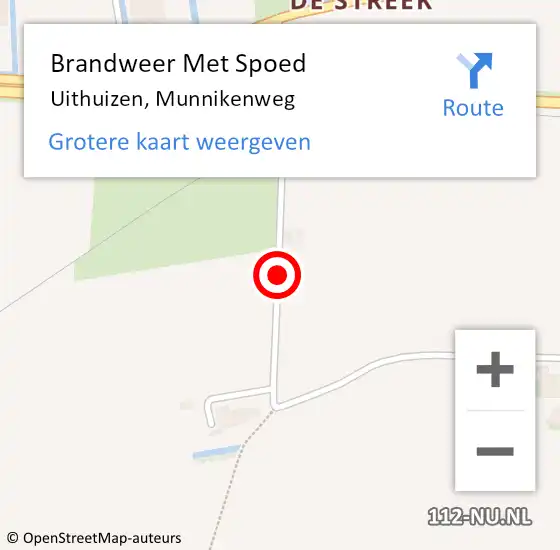 Locatie op kaart van de 112 melding: Brandweer Met Spoed Naar Uithuizen, Munnikenweg op 17 juni 2019 20:21