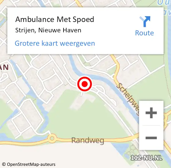 Locatie op kaart van de 112 melding: Ambulance Met Spoed Naar Strijen, Nieuwe Haven op 17 juni 2019 23:12