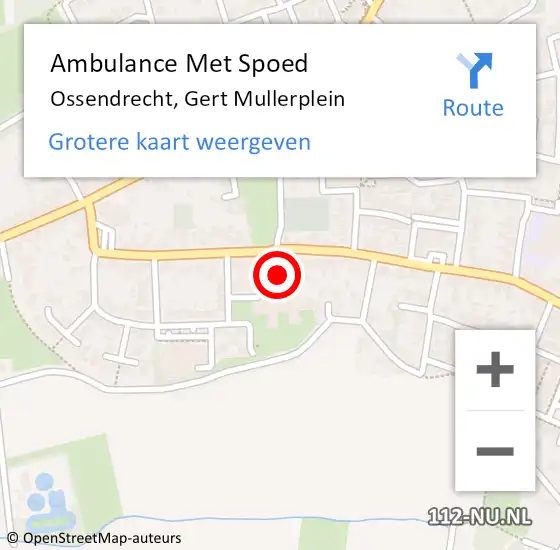 Locatie op kaart van de 112 melding: Ambulance Met Spoed Naar Ossendrecht, Gert Mullerplein op 19 juni 2019 07:15