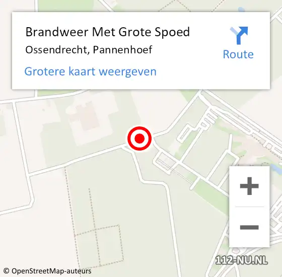 Locatie op kaart van de 112 melding: Brandweer Met Grote Spoed Naar Ossendrecht, Pannenhoef op 19 juni 2019 09:44