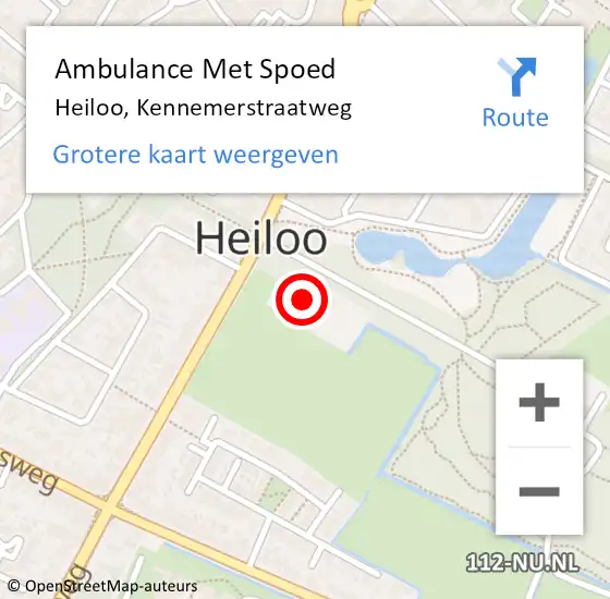 Locatie op kaart van de 112 melding: Ambulance Met Spoed Naar Heiloo, Kennemerstraatweg op 19 juni 2019 10:13
