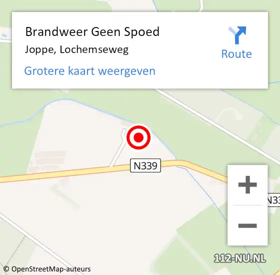 Locatie op kaart van de 112 melding: Brandweer Geen Spoed Naar Joppe, Lochemseweg op 19 juni 2019 10:20