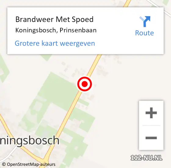 Locatie op kaart van de 112 melding: Brandweer Met Spoed Naar Koningsbosch, Prinsenbaan op 19 juni 2019 13:54