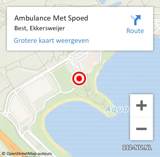 Locatie op kaart van de 112 melding: Ambulance Met Spoed Naar Best, Ekkersweijer op 20 juni 2019 15:24