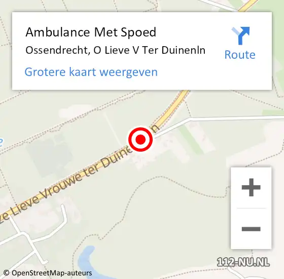 Locatie op kaart van de 112 melding: Ambulance Met Spoed Naar Ossendrecht, O Lieve V Ter Duinenln op 21 juni 2019 12:06