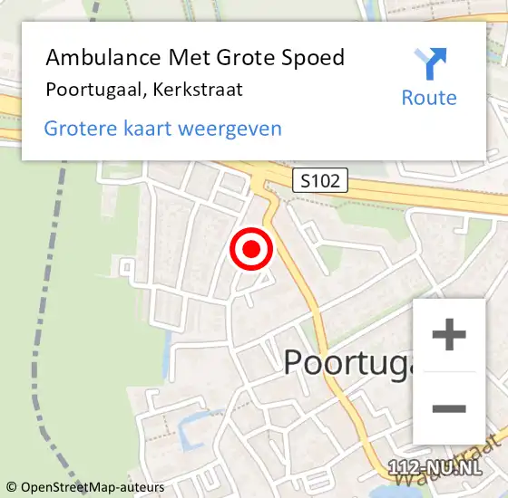 Locatie op kaart van de 112 melding: Ambulance Met Grote Spoed Naar Poortugaal, Kerkstraat op 21 juni 2019 19:13