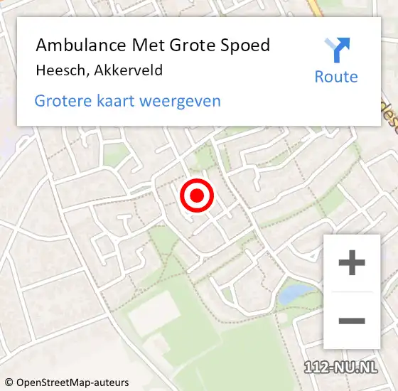 Locatie op kaart van de 112 melding: Ambulance Met Grote Spoed Naar Heesch, Akkerveld op 22 juni 2019 14:43