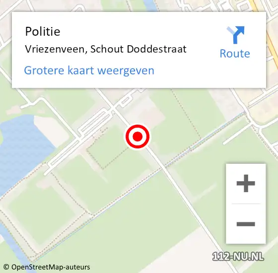 Locatie op kaart van de 112 melding: Politie Vriezenveen, Schout Doddestraat op 22 juni 2019 18:17