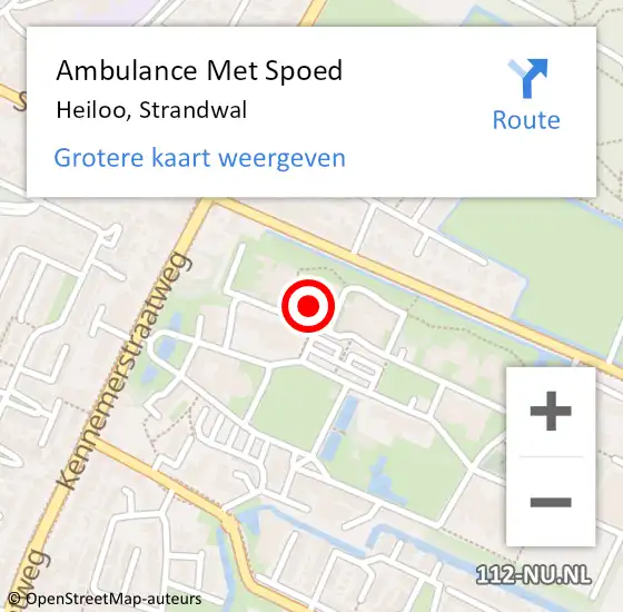 Locatie op kaart van de 112 melding: Ambulance Met Spoed Naar Heiloo, Strandwal op 22 juni 2019 23:14
