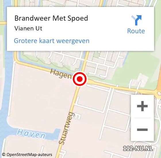 Locatie op kaart van de 112 melding: Brandweer Met Spoed Naar Vianen Ut op 23 juni 2019 03:04