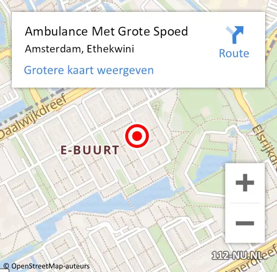 Locatie op kaart van de 112 melding: Ambulance Met Grote Spoed Naar Amsterdam, Ethekwini op 23 juni 2019 15:20
