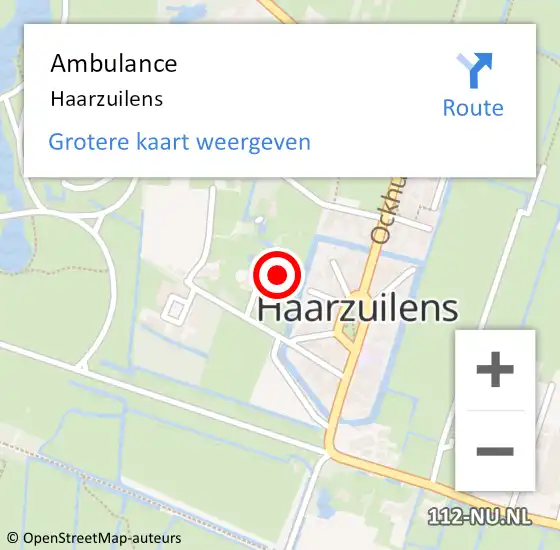 Locatie op kaart van de 112 melding: Ambulance Haarzuilens op 24 juni 2019 02:31
