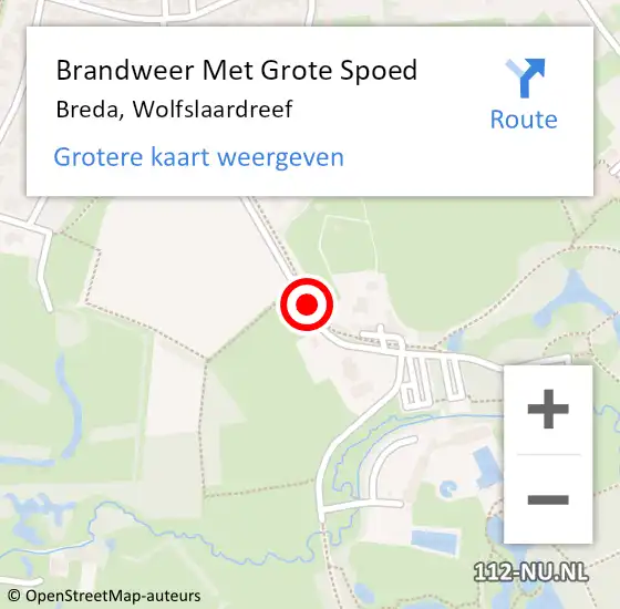 Locatie op kaart van de 112 melding: Brandweer Met Grote Spoed Naar Breda, Wolfslaardreef op 24 juni 2019 04:30