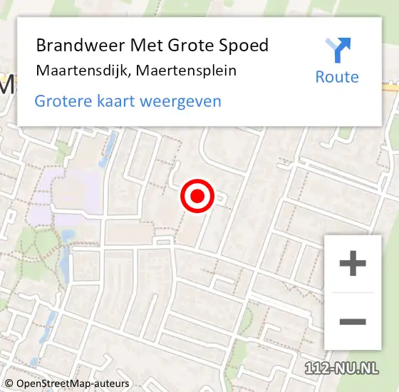 Locatie op kaart van de 112 melding: Brandweer Met Grote Spoed Naar Maartensdijk, Maertensplein op 24 juni 2019 13:49
