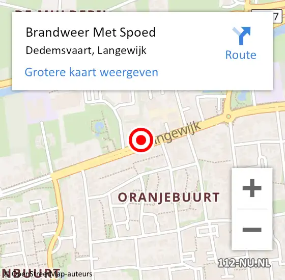 Locatie op kaart van de 112 melding: Brandweer Met Spoed Naar Dedemsvaart, Langewijk op 24 juni 2019 16:29