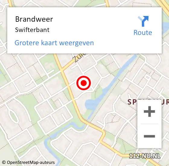 Locatie op kaart van de 112 melding: Brandweer Swifterbant op 24 juni 2019 16:47