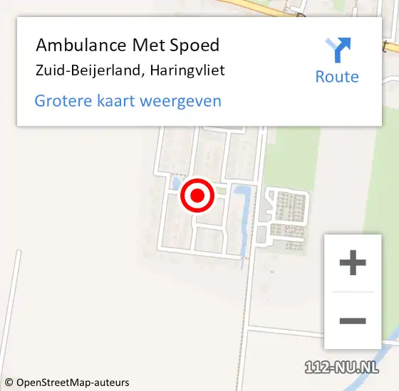 Locatie op kaart van de 112 melding: Ambulance Met Spoed Naar Zuid-Beijerland, Haringvliet op 24 juni 2019 17:44