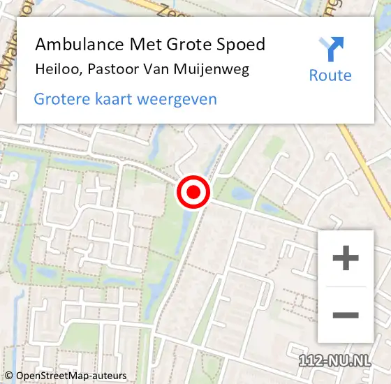 Locatie op kaart van de 112 melding: Ambulance Met Grote Spoed Naar Heiloo, Pastoor Van Muijenweg op 26 juni 2019 01:22