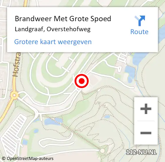 Locatie op kaart van de 112 melding: Brandweer Met Grote Spoed Naar Landgraaf, Overstehofweg op 27 juni 2019 06:14