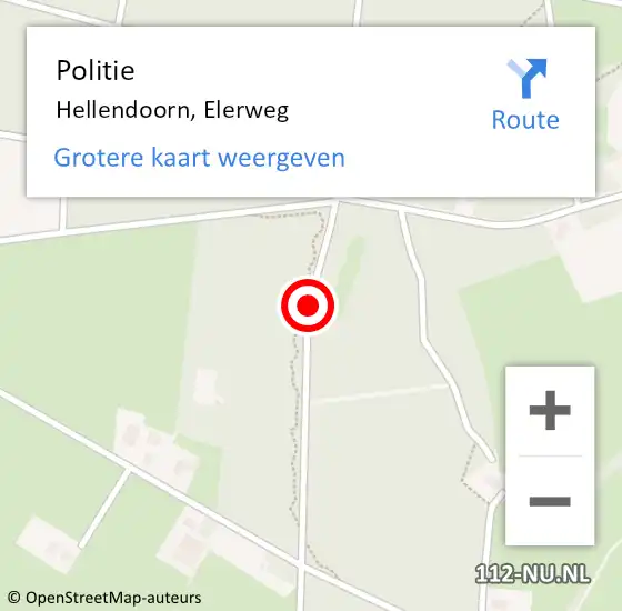 Locatie op kaart van de 112 melding: Politie Hellendoorn, Elerweg op 28 juni 2019 19:20