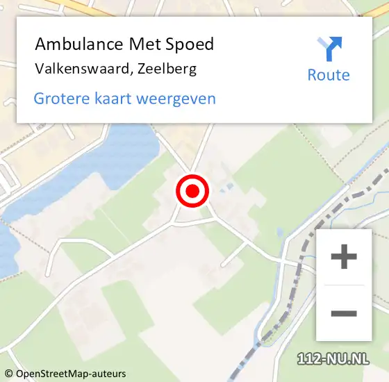 Locatie op kaart van de 112 melding: Ambulance Met Spoed Naar Valkenswaard, Zeelberg op 29 juni 2019 05:43