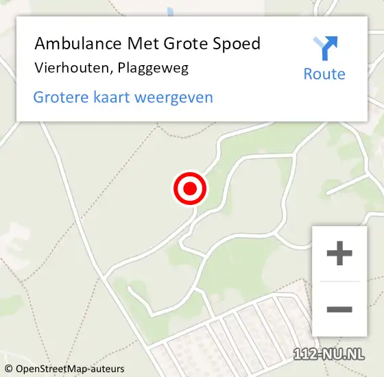Locatie op kaart van de 112 melding: Ambulance Met Grote Spoed Naar Vierhouten, Plaggeweg op 29 juni 2019 10:28