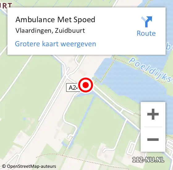 Locatie op kaart van de 112 melding: Ambulance Met Spoed Naar Vlaardingen, Zuidbuurt op 29 juni 2019 17:31