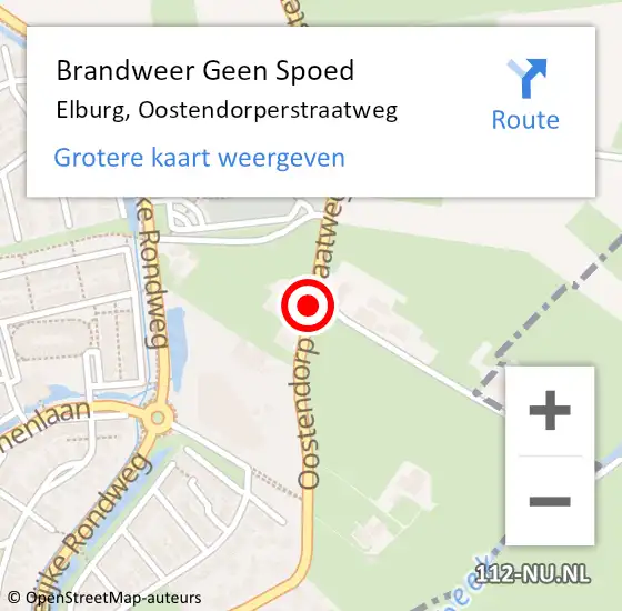 Locatie op kaart van de 112 melding: Brandweer Geen Spoed Naar Elburg, Oostendorperstraatweg op 1 juli 2019 10:56