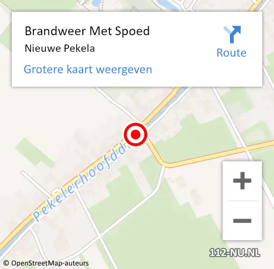 Locatie op kaart van de 112 melding: Brandweer Met Spoed Naar Nieuwe Pekela op 3 juli 2019 17:04