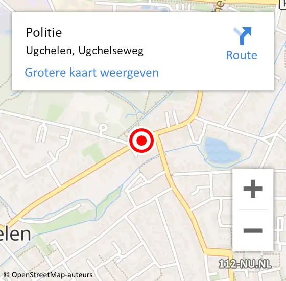 Locatie op kaart van de 112 melding: Politie Ugchelen, Ugchelseweg op 4 juli 2019 21:52