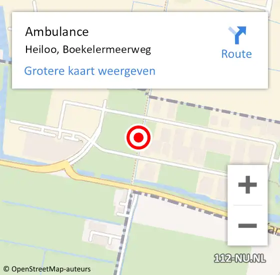 Locatie op kaart van de 112 melding: Ambulance Heiloo, Boekelermeerweg op 5 juli 2019 07:57