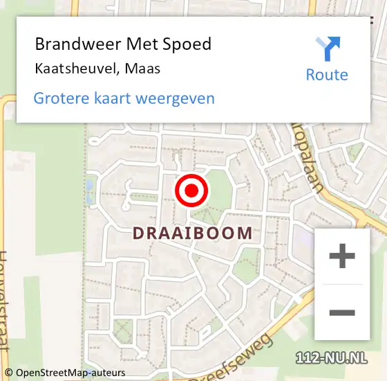 Locatie op kaart van de 112 melding: Brandweer Met Spoed Naar Kaatsheuvel, Maas op 5 juli 2019 14:39