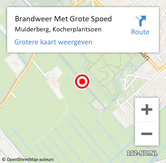 Locatie op kaart van de 112 melding: Brandweer Met Grote Spoed Naar Muiderberg, Kocherplantsoen op 12 juli 2019 16:44